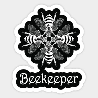 Beekeeper Beekeeping bees in cross honey gift Sticker